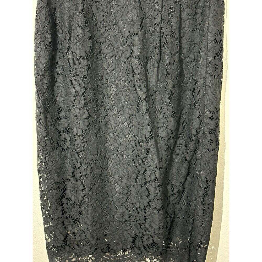 J.Crew Pintucked Pencil Skirt in Black Lace: Size 2 Floral Goth‎ Whimsigoth - Picture 3 of 11